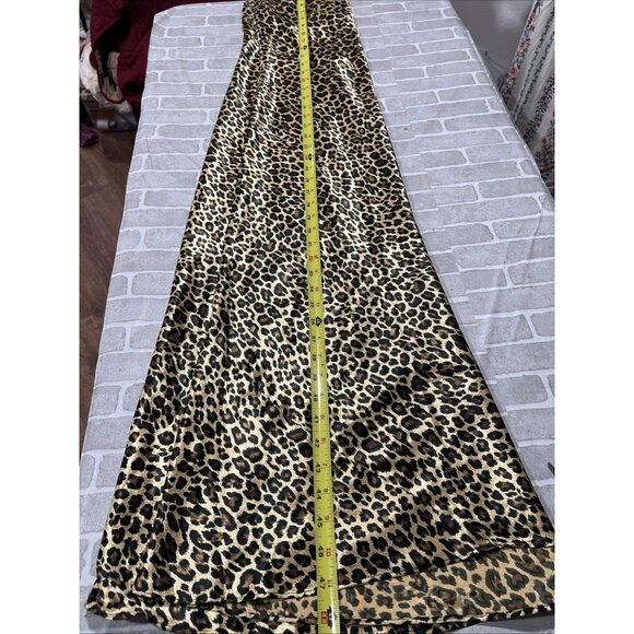 VICTORIA'S SECRET Leopard Print Satin Women's Maxi Dress M  Lingerie - Picture 12 of 16